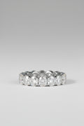 Platinum Oval Lab-Grown Diamond Band — 6.91 Carats CTW