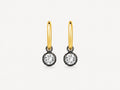 1.2 CTW Georgian Round Earrings 18K Black Gold