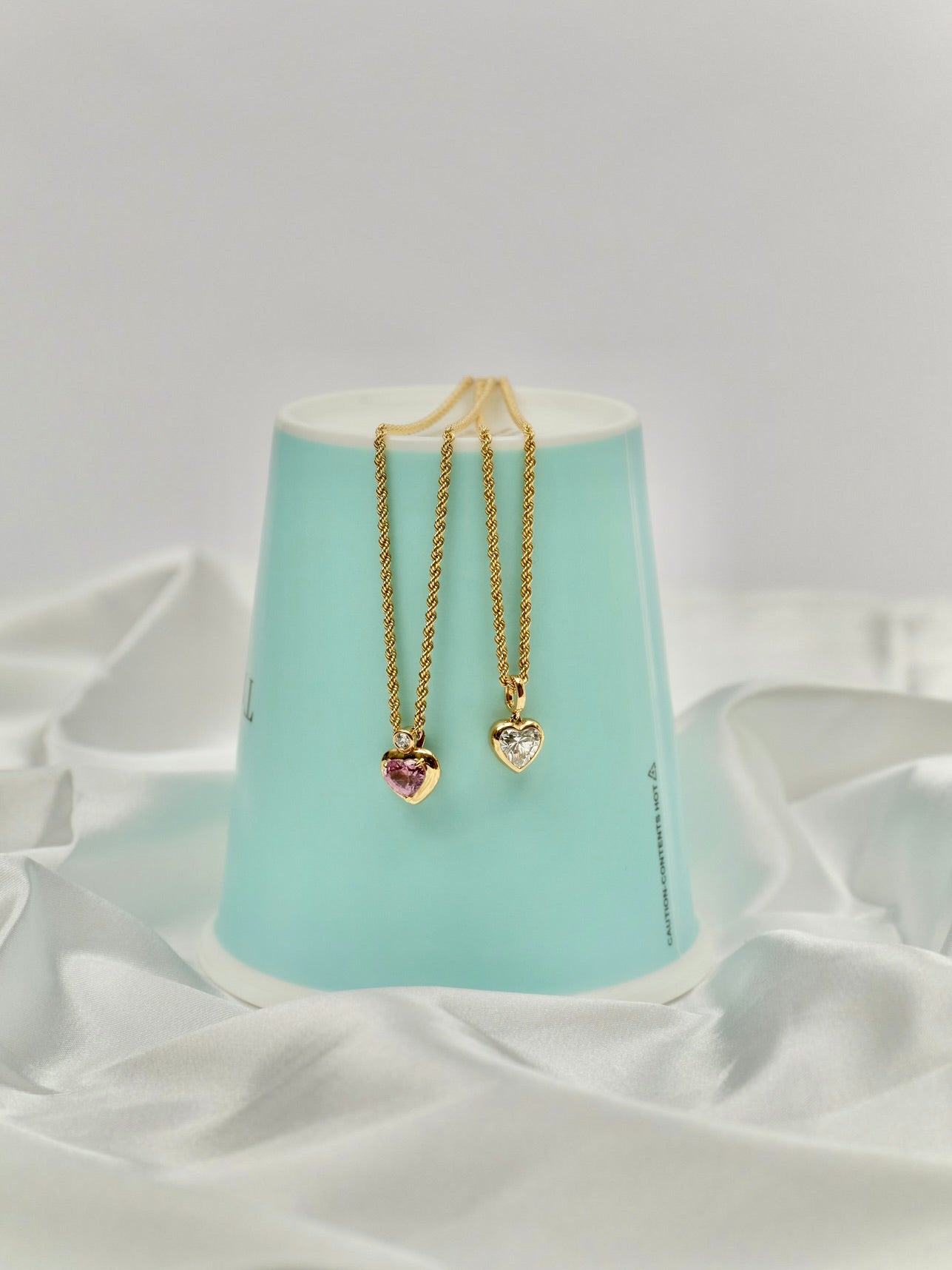 1 Carat Heart-Shaped Lab Diamond Bezel Necklace in 18K Gold