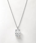 1 Carat Oval Lab Diamond Necklace IGI Certificate