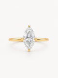 1 Carat Marquise Lab Diamond Ring 14K Gold - IGI Certified