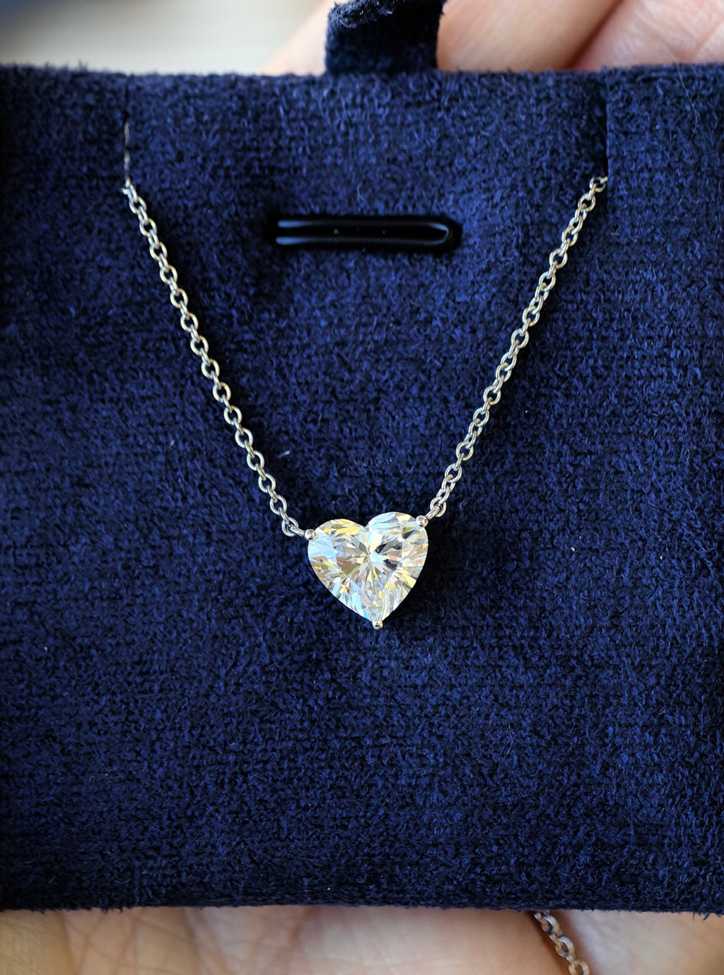 Heart Lab Diamond Necklace in 14K Gold IGI Certified