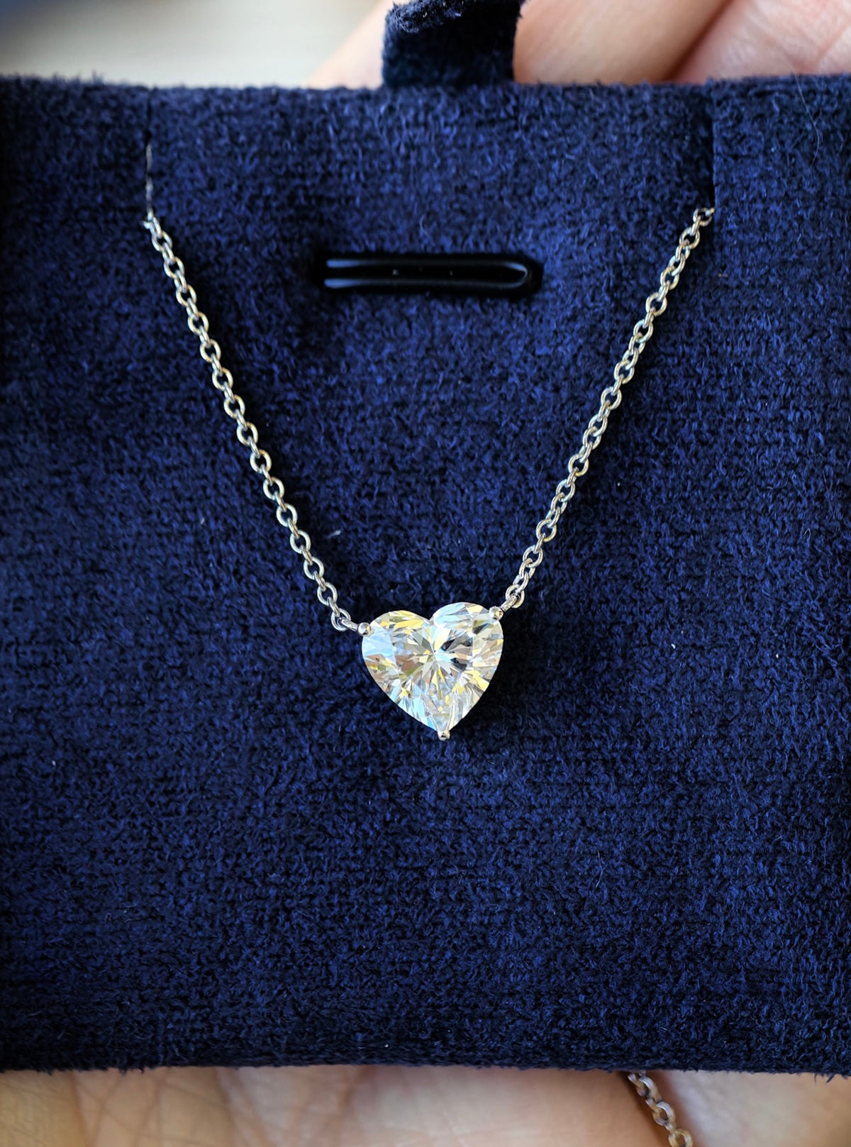 Heart Lab Diamond Necklace in 14K Gold IGI Certified