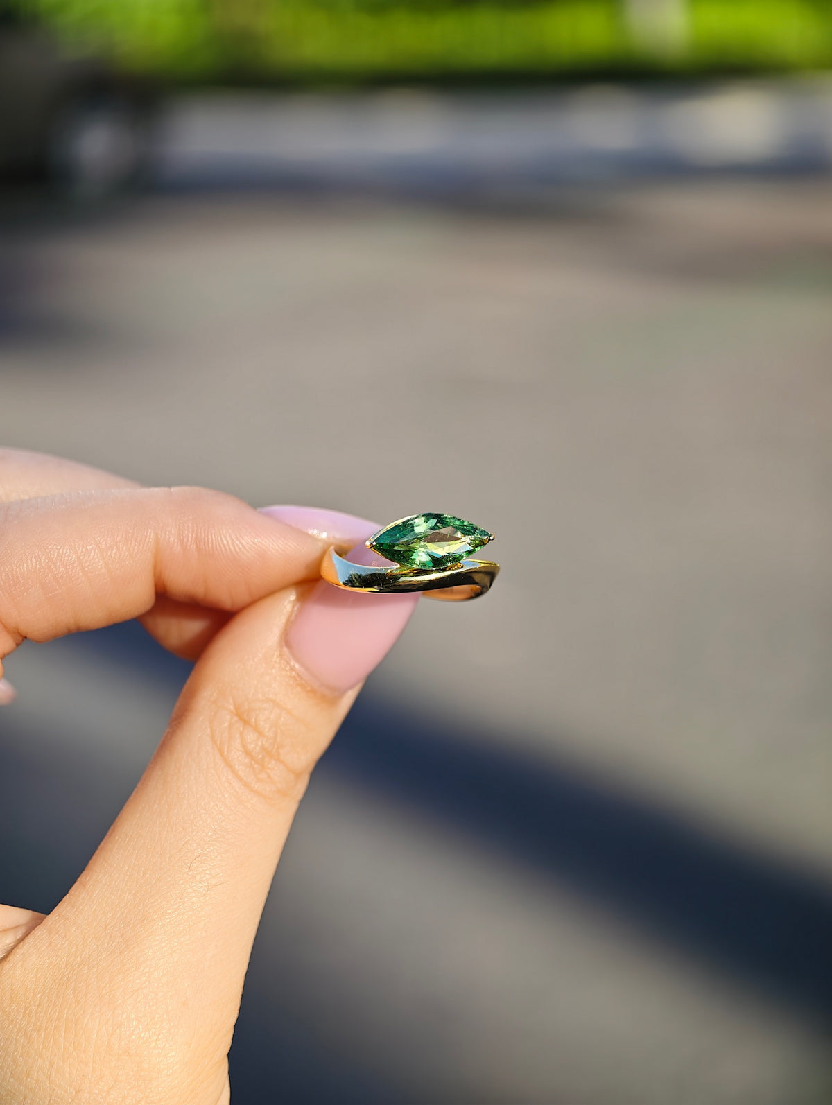 2.41 Carat Tsavorite Garnet Ring in 14K Gold