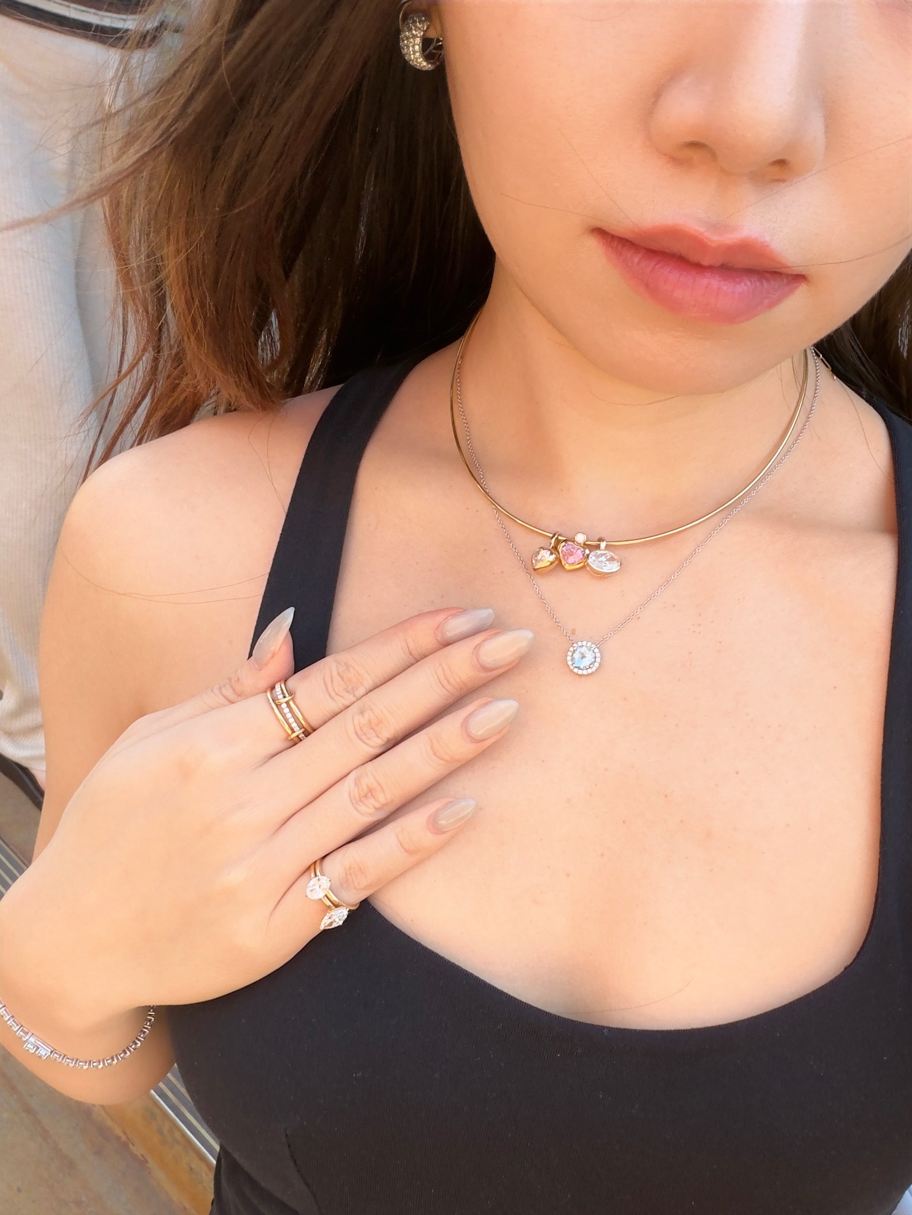 1 Carat Santa Maria Aquamarine Ring with Natural Diamonds in 18K Gold
