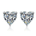 2 CTW Lab-Grown Diamond  Heart Stud Earrings IGI Certificate