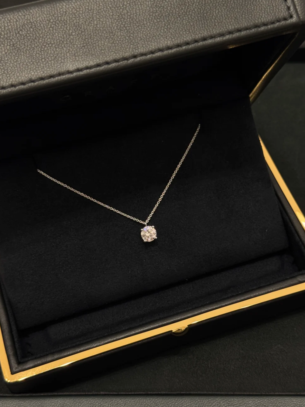 1 Carat Brilliant Round Lab Diamond Necklace IGI Certificate