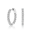 CTW 1.5 Carat Lab Diamond Hoop Earring in 14K Gold