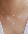 1 Carat Pear Lab Diamond Necklace IGI Certificate