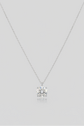 1 Carat Brilliant Round Lab Diamond Necklace IGI Certificate