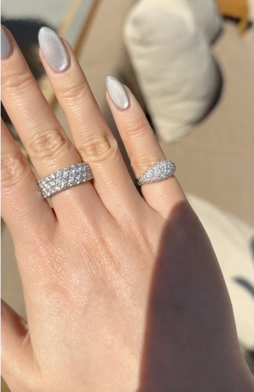 Pavé Lab-Grown Diamond Heirloom Ring in 14K Gold