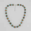 9mm Tahitian Pearl & Turquoise Necklace in 18K White Gold