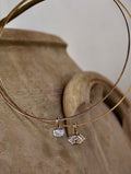 1.52 CT Georgian East West Cushion Lab Diamond 18K Gold Omega Choker