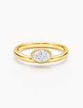 Bezel Oval Lab Diamond Ring