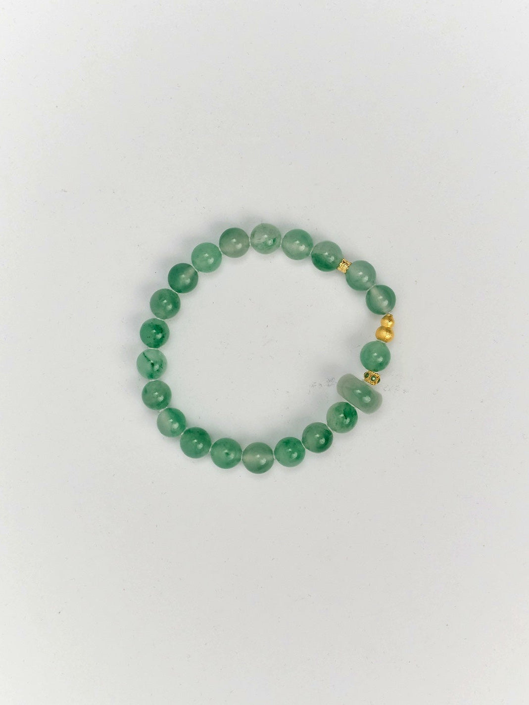 18K Gold African Quartzite Jade Bracelet