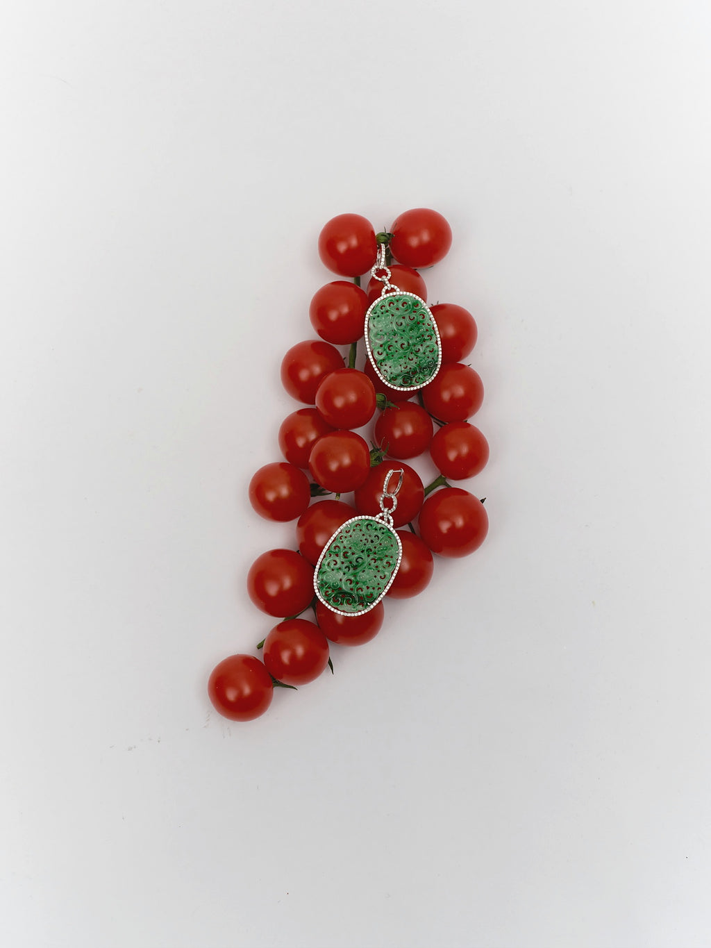 Carved Jade Earrings