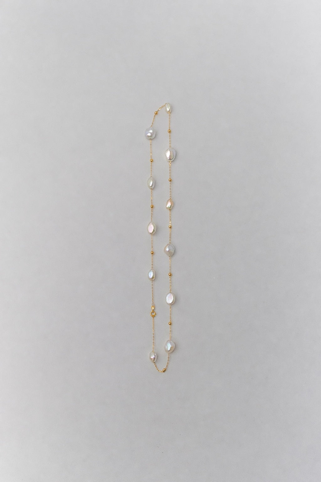 Keshi Pearl Necklace in 18K Gold
